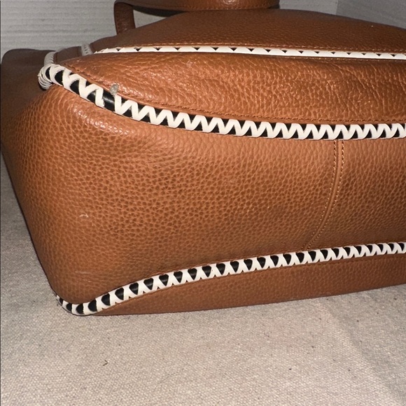 Kate Spade Sheffield Dorma white trim Tote Cognac - Picture 9 of 16
